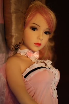 US-Stock TPE หุ่นรักแบบจริง MINI 100 ซม. ผิวเมล็ด สีชมพู สีขนม สีชมพู